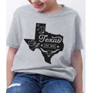 Kids by Kissed Apparel - Texas State Outline Graphic Tee